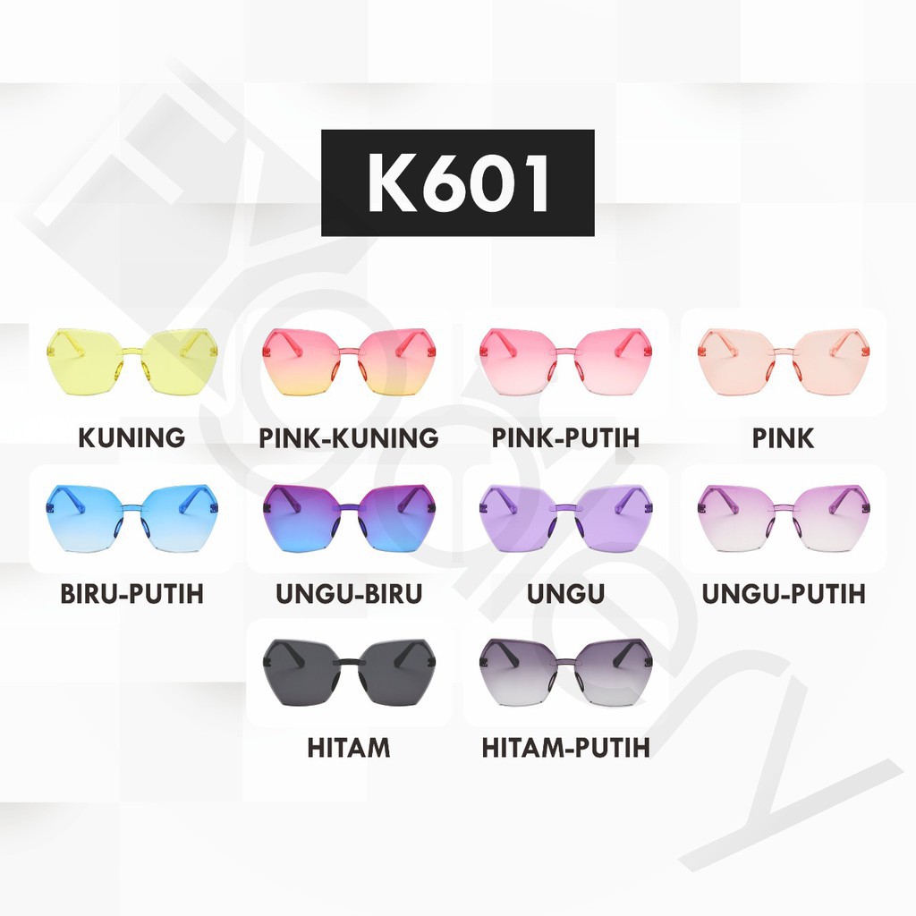 MOGYMOGY K601 Kacamata Gradien Wanita Kacamata Pantai Warna Warni Sunglasses Fashion