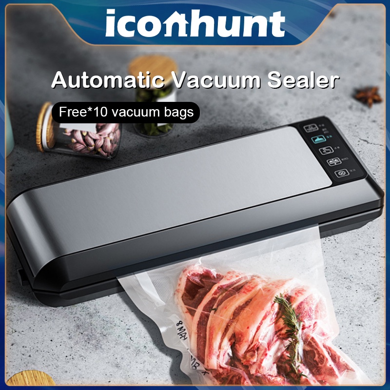 Vacuum Sealer Otomatis Basah dan Kering Food Sealer 4 in 1 vacum makanan FREE 10pcs Vacuum bags new arrival