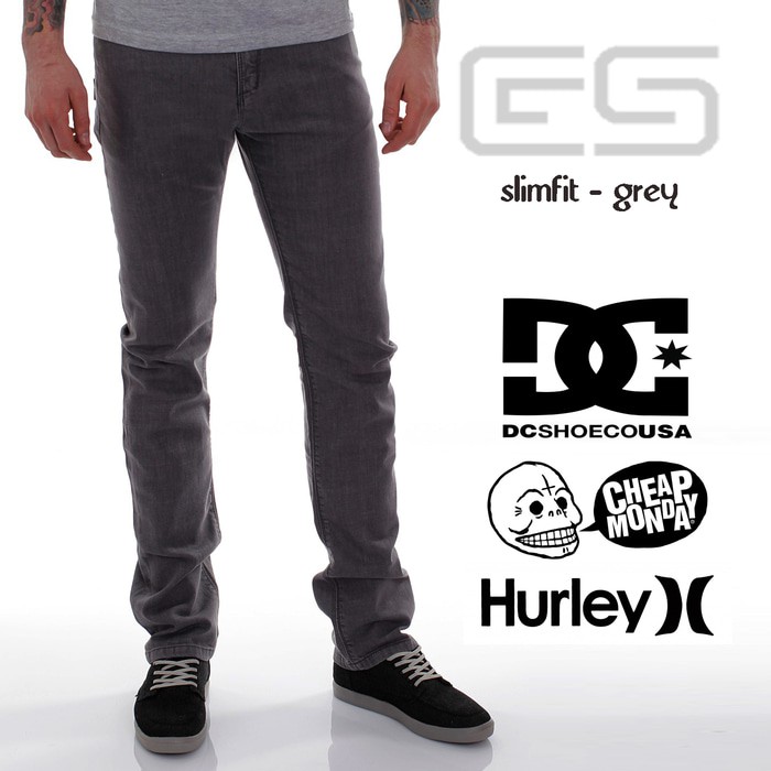 NEW ORIGINAL Celana Jeans Pria Slimfit - Abu - DC - Cheap monday - PSD 007