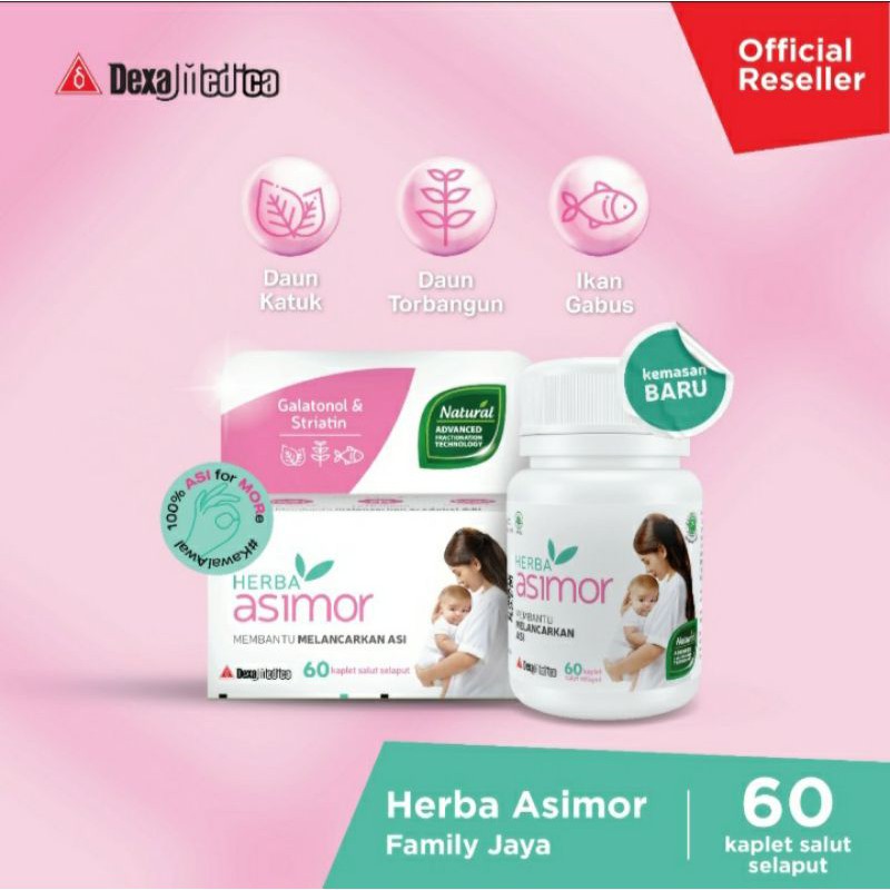[Paking 1×24Jam]Asimor /Herba asimor/Asimor kaplsul pelancar asi isi 60/Asi booster isi 60