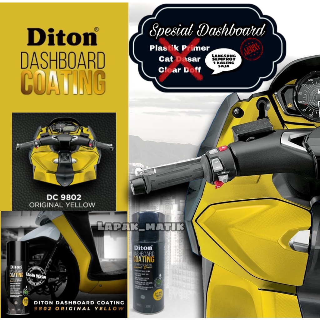 DITON DASHBOARD COATING original YELLOW DC9802 pembersih dasbor dashboard Diton KUNING DASBOR