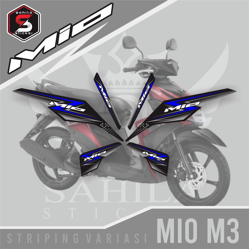 STRIPING MIO M3 / MIO M3 STRIPING VARIASI  BIRU / SAHILA 2022 001