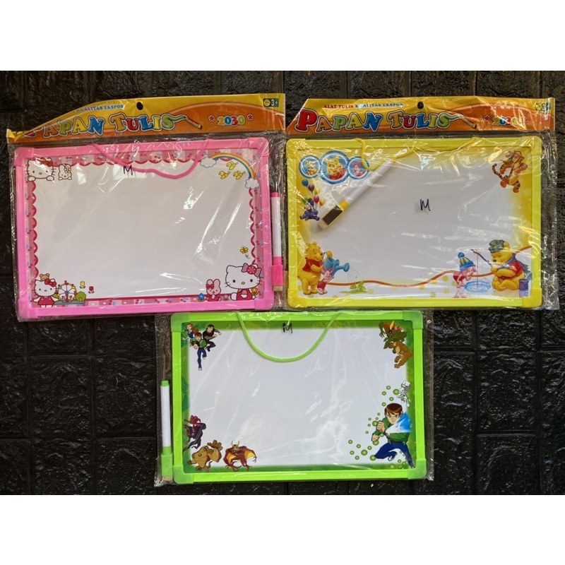 Papan Tulis anak / White Board (FREE BUBBLEWRAP Ukuran kecil set dgn spidol 1pcs)