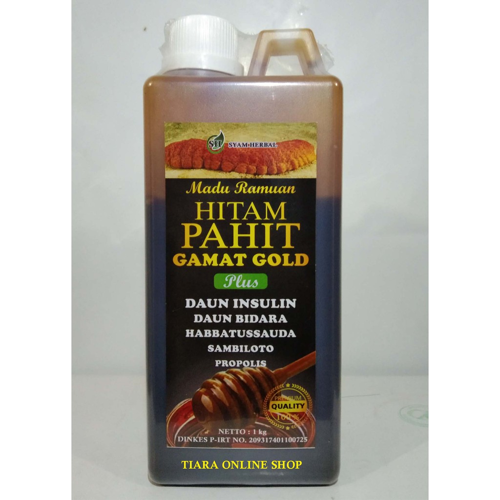 Madu Hitam Pahit Gamat Emas Plus Bidara Propolis 1 Kg ORIGINAL