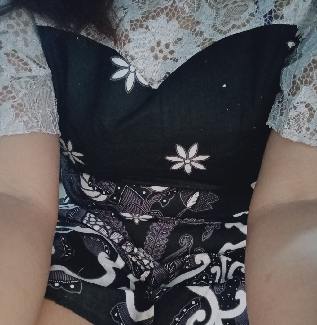 Dress Batik Brokat Calista Motif Gunungan Sogan Resleting Depan Batik Pekalongan