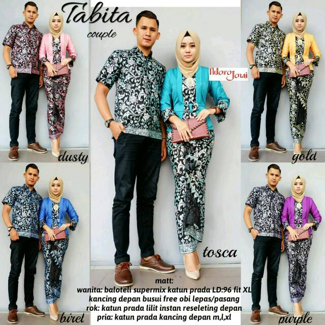 Baju Batik Couple Tabita / Batik Sarimbit (geser gambar untuk melihat yang lain)
