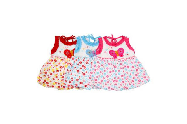 Dress Balon Bayi Kupu2/Terusan Bayi/Baju Bayi Perempuan/Gaun Bayi