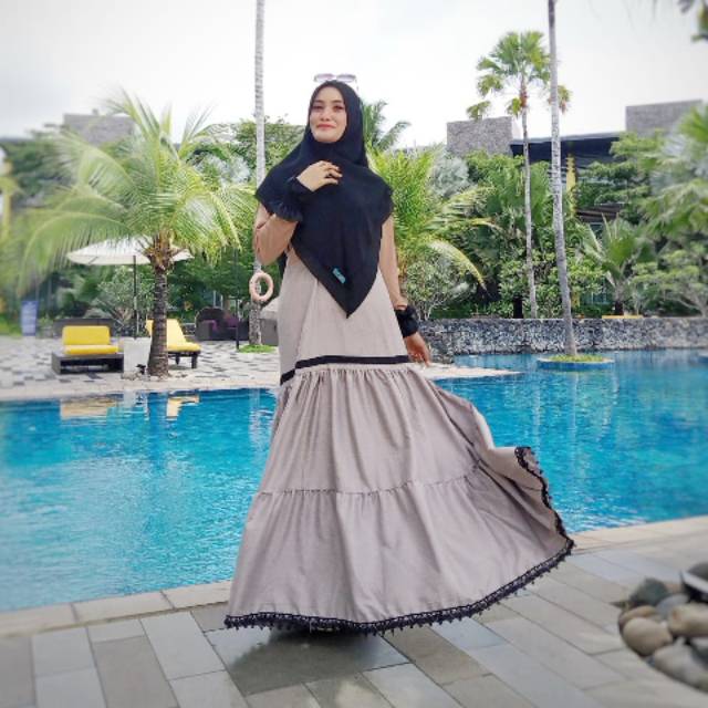 Dress Vs cream ORI viendra syari
