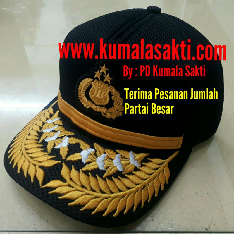 Topi Jaring Polisi PATI Coklat dan Hitam-Kaos Polisi-Rompi Polisi-Sabuk Polisi-Kopel Polisi-Topi|Tas