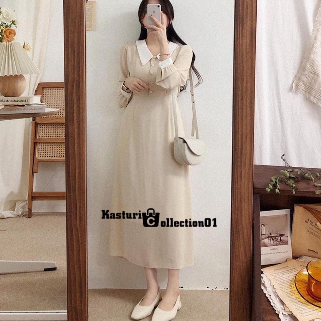 Nabila Dress | Dress Korea Terbaru 2022 | Dress Wanita Muslim Terbaru | Dress Korea Casual Party