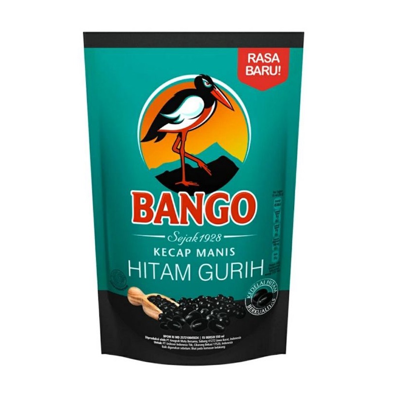 Bango Kecap Manis Hitam Gurih 550 ml Bumbu Masak Refill Refil