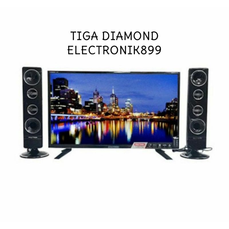 TV LED POLYTRON PLD32TVO755 DIGITAL SPEAKER SEPASANG LAYAR 32 INCH