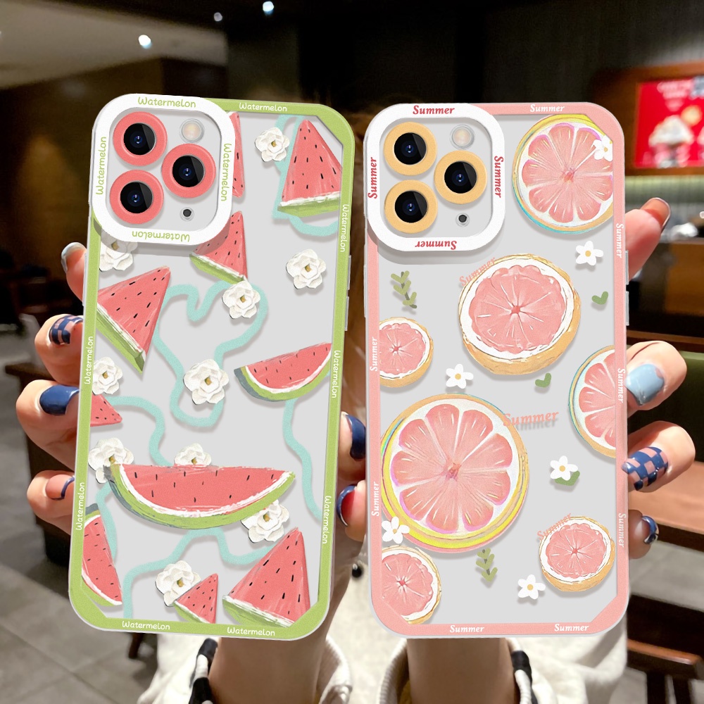 Soft Case TPU Motif Buah Untuk Samsung Galaxy A12 A71 A51 A50 A50S A30S A53 A13 A22 A73 A72 A52 A32 A21S A71 S22 S30 S21 Ultra S20 FE S21