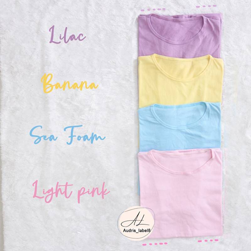 KAOS POLOS WANITA SOFT COTTON COMBED | KAOS LENGAN PENDEK