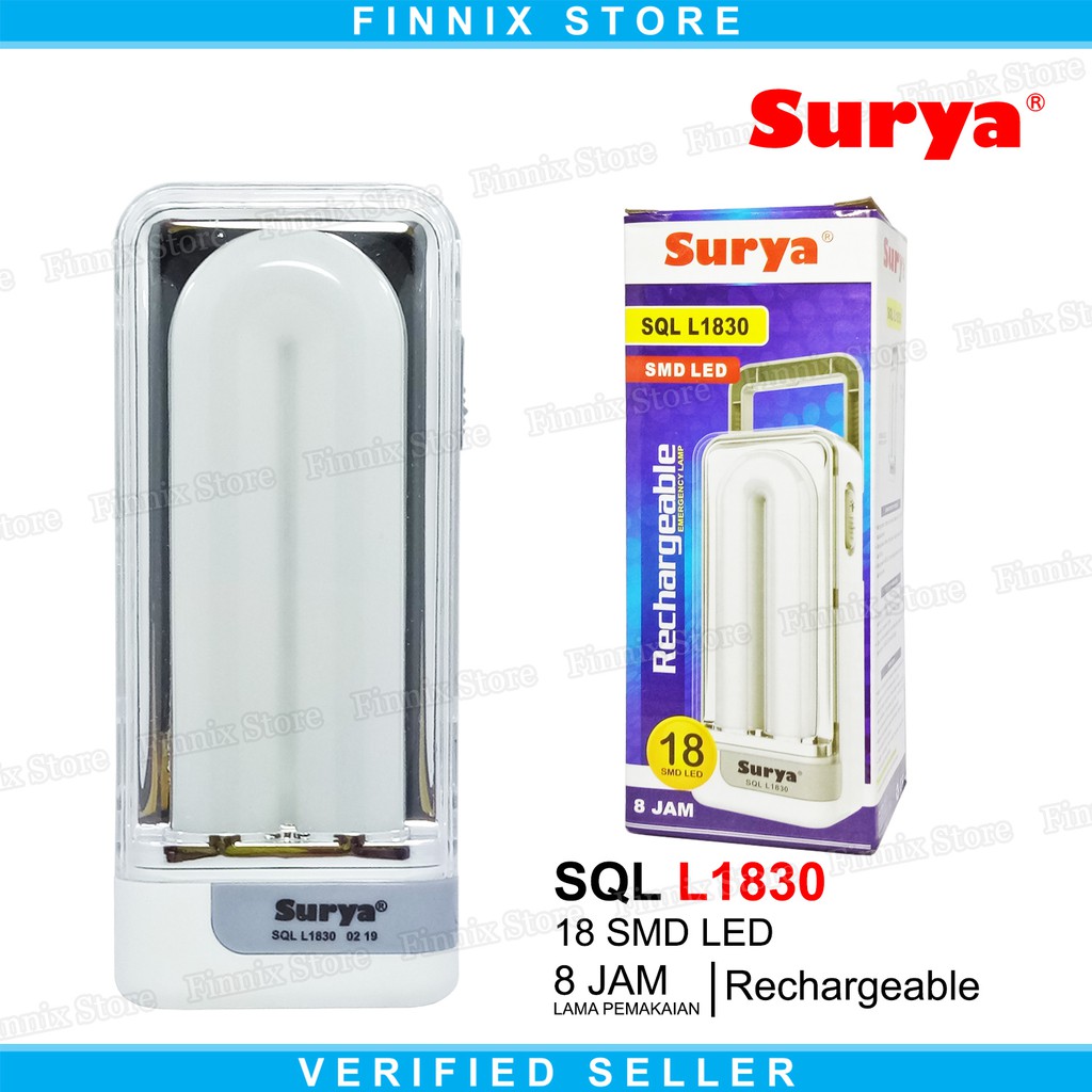 SURYA SQL L1830 Lampu Led Emergency Darurat Rechargeable