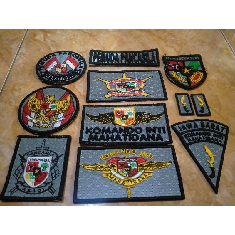 atribut pemuda Pancasila bordir timbul nyala