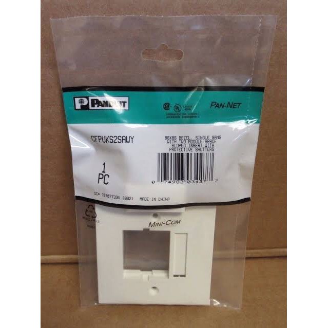 Panduit Faceplate 2port CFPUKS2SIWY