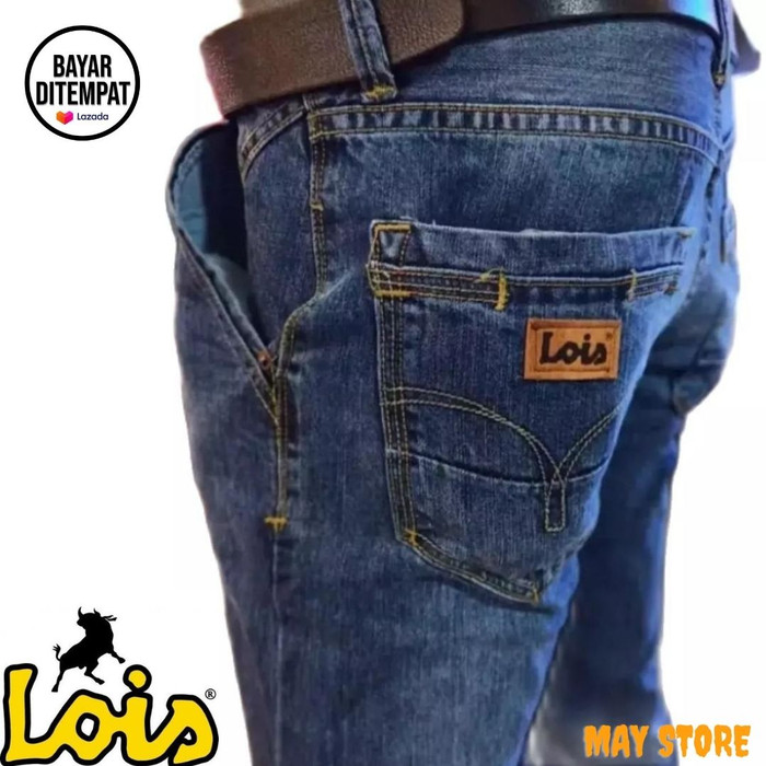 Celana Jeans -Celana Panjang pria-Celana Lois pria original REGULER - BIRU TERANG, 27