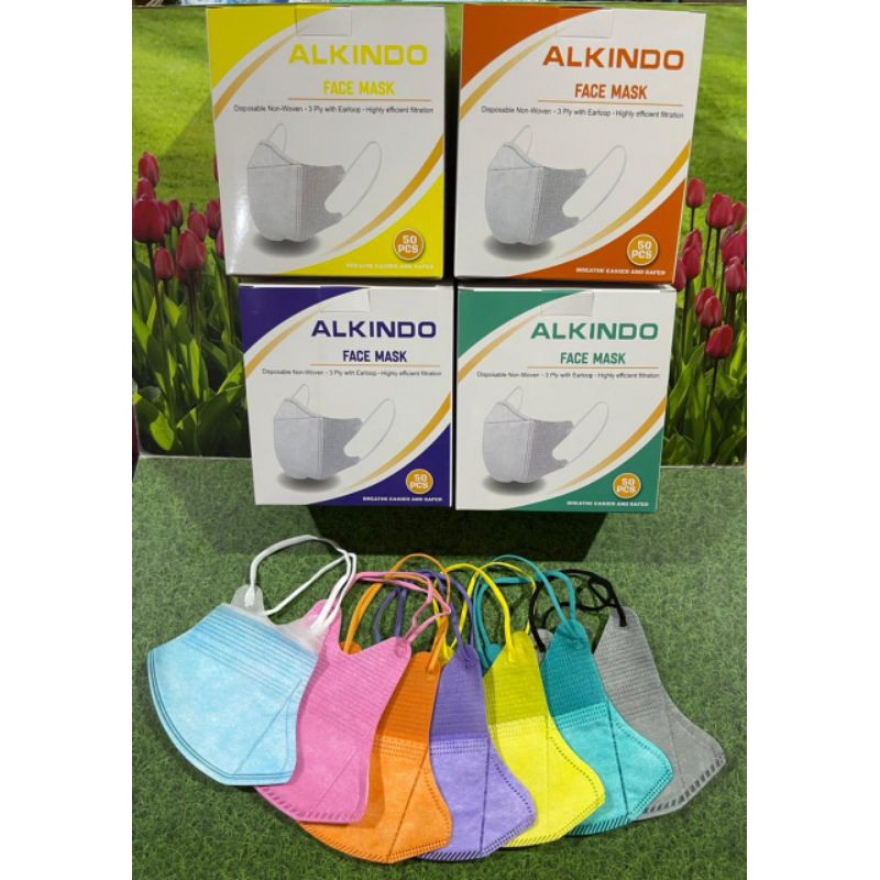 MASKER DUCKBILL ALKINDO WARNA TRENDY ISI 50PCS