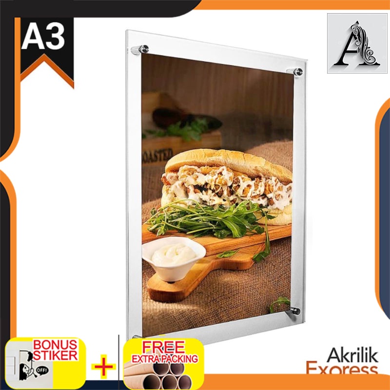 

Murah Frame foto / frame photo 3+2MM/ frame akrilik / Frame A3