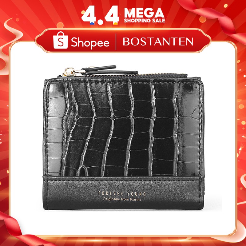 Bostanten Dompet Wanita PU Dompet Lipat Pendek