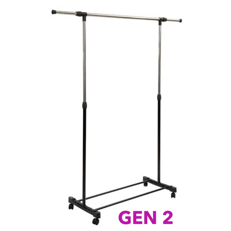 Rak SINGLE ROD RACK Serbaguna Baju Gantungan Laundry Setrikaan Pajangan Stainless stand hanger