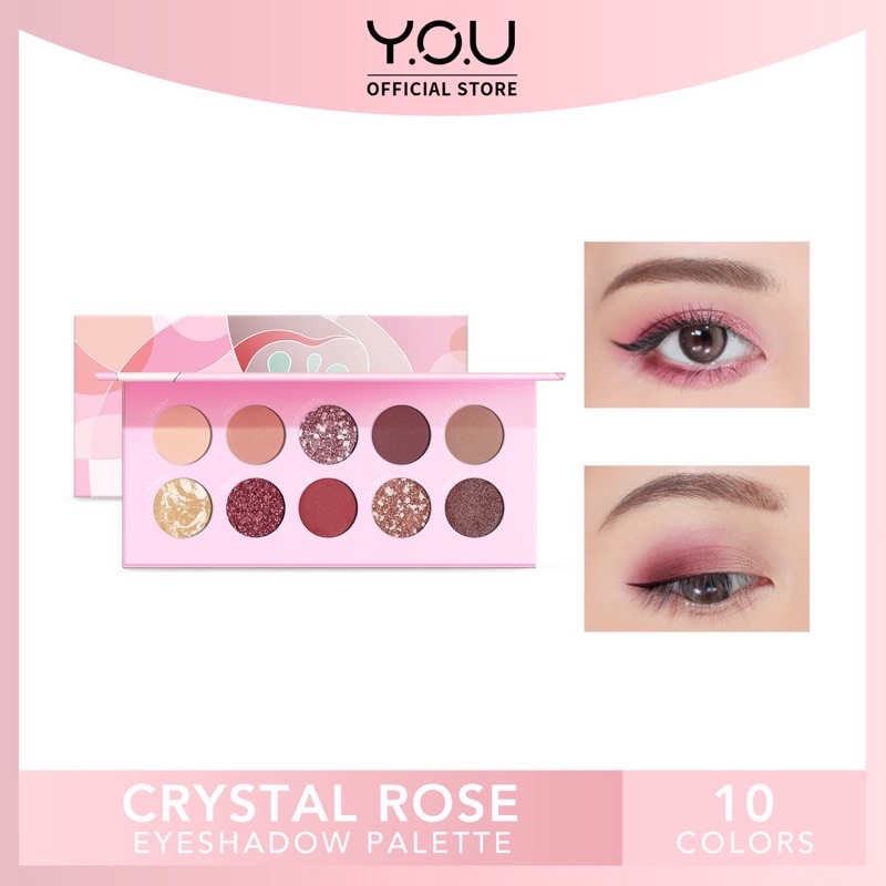 You Crystal Rose Eyeshadow Pallete 10 Color