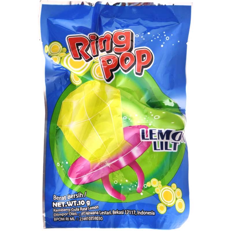 

Ring Pop Lemon Lilt Permen Lollipop 14g