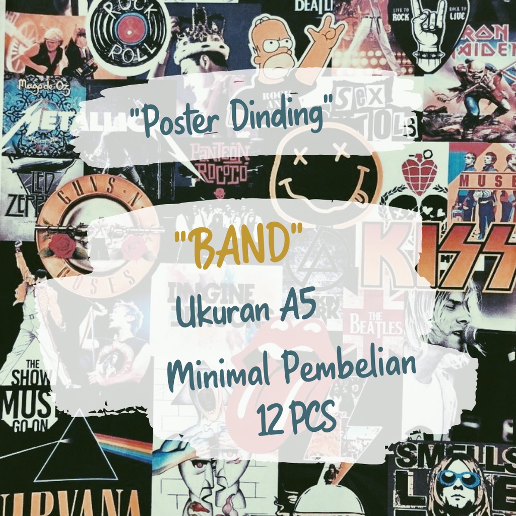 POSTER BAND | POSTER DINDING AESTHETIC BAND | POSTER MURAH BAND | POSTER ESTETIK (HARGA SATUAN)