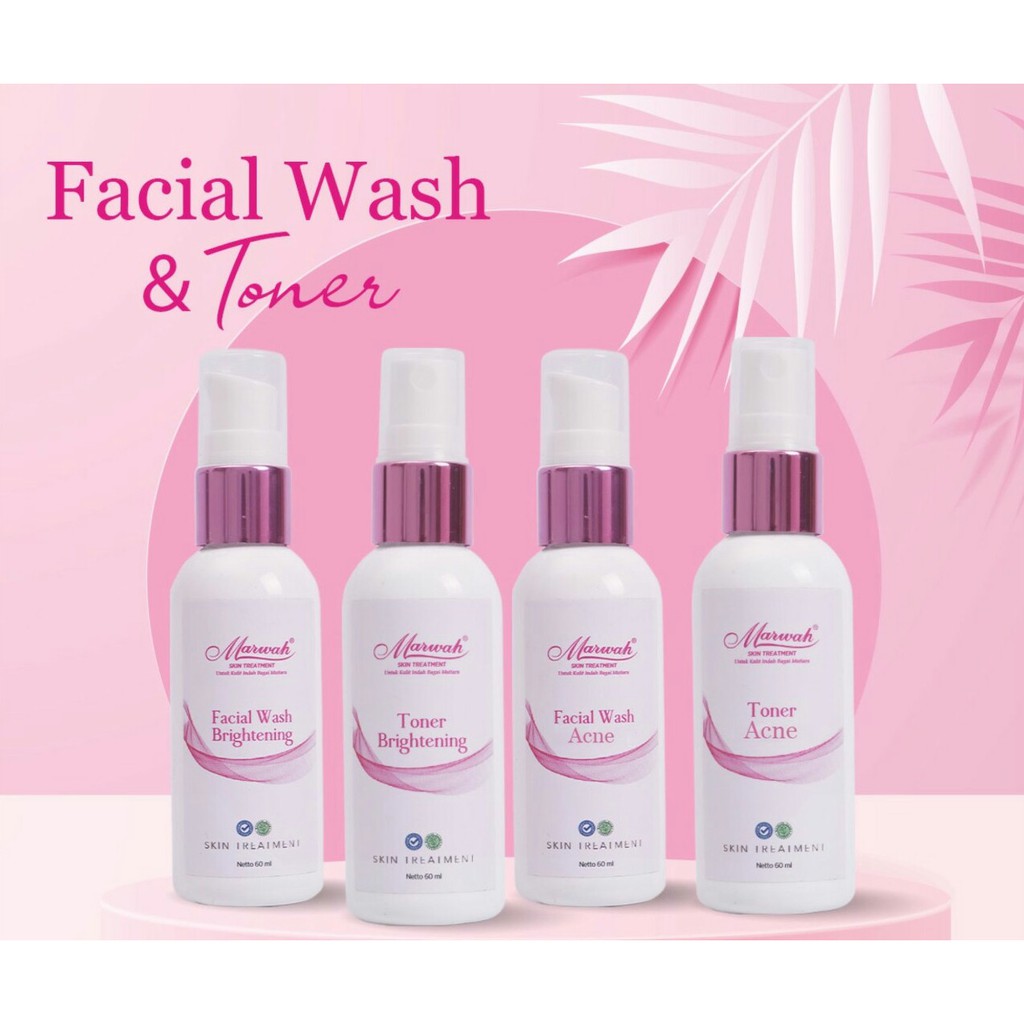 FACIAL WASH ACNE/ACNE TONER MARWAH SKINCARE BPOM HALAL