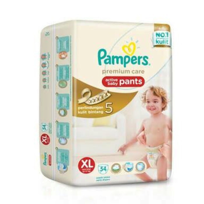 Pampers Premium Care Active Baby Pants uk  XL isi 54 by WAWS