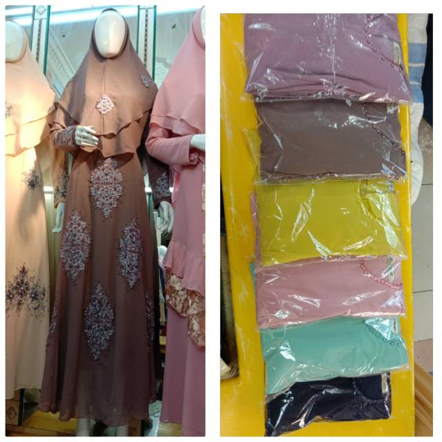 Abaya pesta / gamis india / gamis cerity / gamis mewah / gamis kondangan
