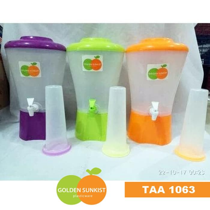 Dispenser Minuman Drink Jar Golden Sunkist