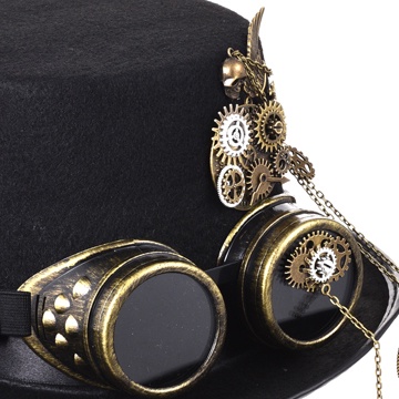 Black Steampunk Hat Haloween Costumes 8565