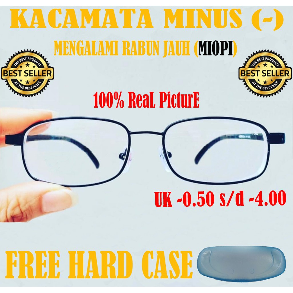 frame kacamata minus korea retro lilo / paket kacamata minus baca / ukuran -0.50 s/d -4.00 FreeCase