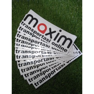 Jual STIKER DRIVER MAXIM TRANSPORTASI ONLINE HITAM MERAH CUTTING ...