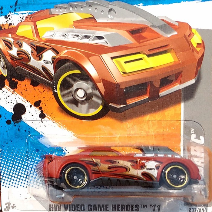 HOTWHEELS BARBARIC 2011 COKLAT - TRACK ACES STARS JAGO BALAP RACE LOOP