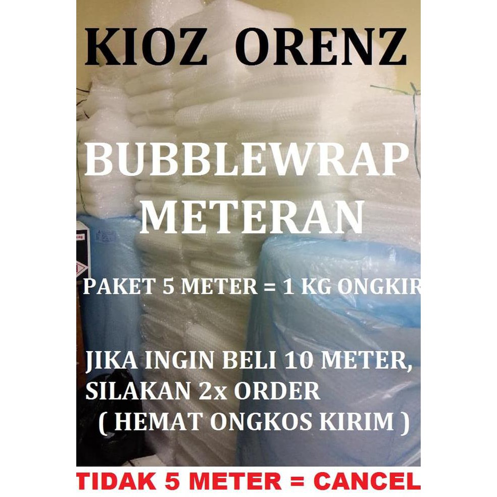 

BUBBLEWRAP BUBBLE WRAP METERAN PLASTIK GELEMBUNG Buble Bubel Packing PROMO SPECIAL