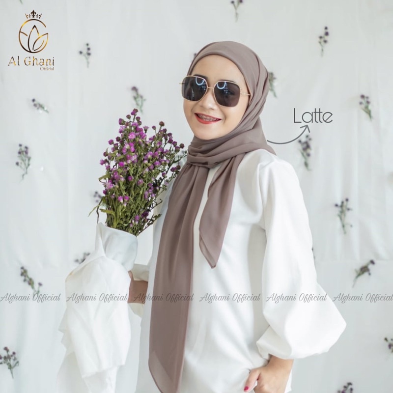 ALGHANI - HIJAB SEGIEMPAT INSTAN 2 LAYER PLUS INNER 2IN1 CERUTY BABYDOLL SEGITIGA INSTAN INNER CERUTY BABYDOLL 120CM X 120CM