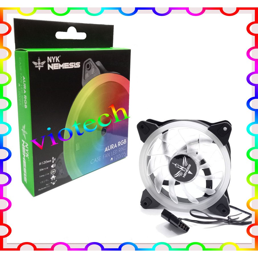 NYK Nemesis New Fan Case LED RGB Ring AURA 12 cm