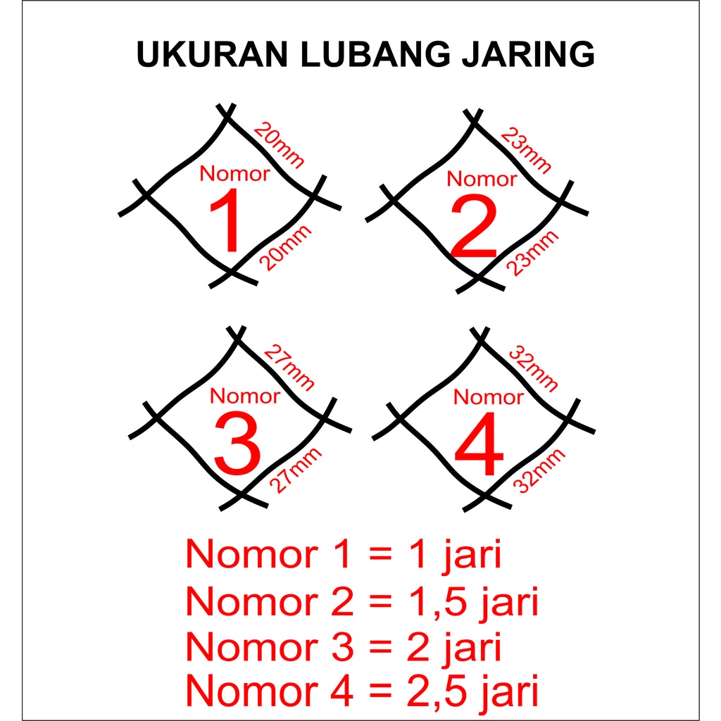 Jaring Perangkap Burung bahan Nylon Siap Pakai