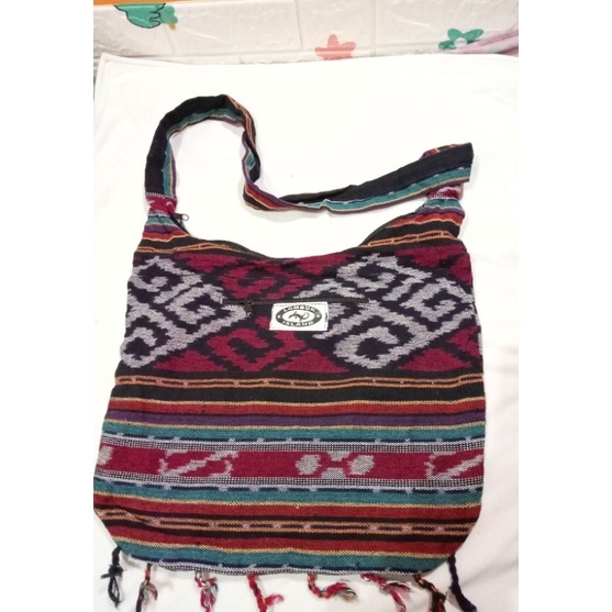 TAS TENUN SLEMPANG BESAR ASLI LOMBOK/ TAS ETNIK/TAS MURAH/TAS BALI/TAS TENUN