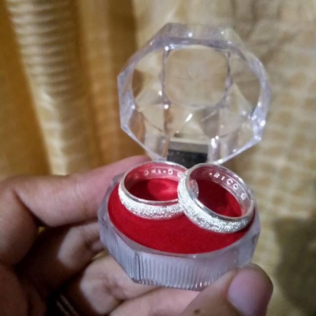 Cincin caupel + ukir nama (perak murni)
