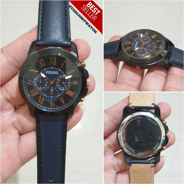 JAM TANGAN PRIA FOSSIL CHRONO AKTIF FULL BLACK