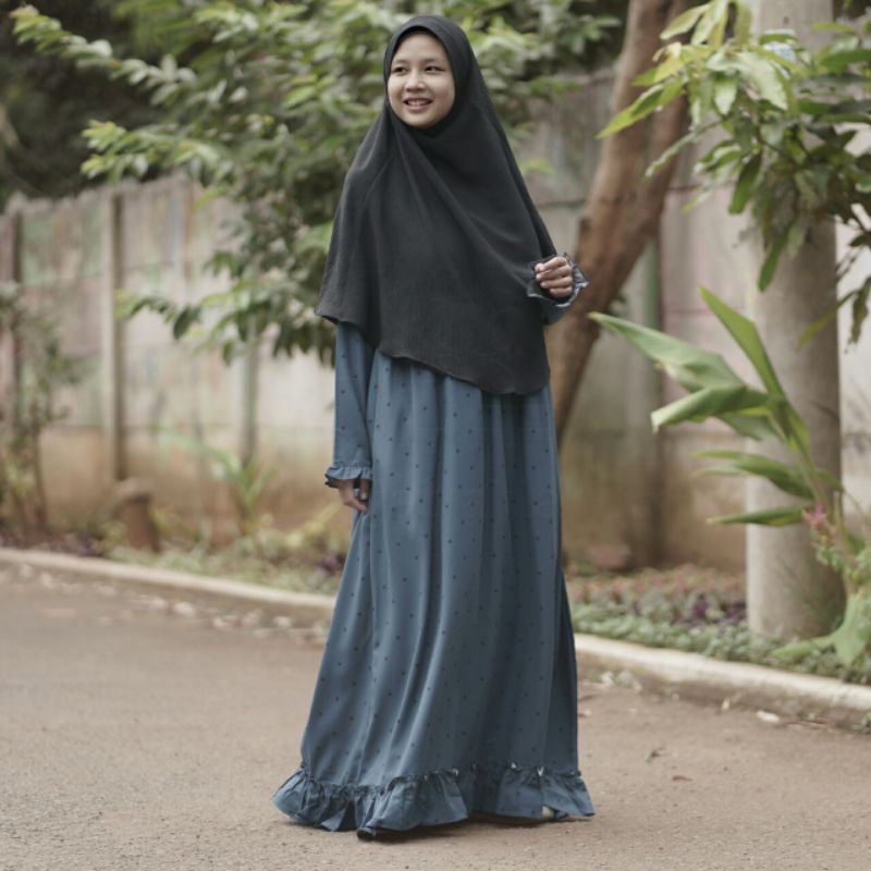Gamis Dotly Motif Polkadot ~ by Hijab Alila