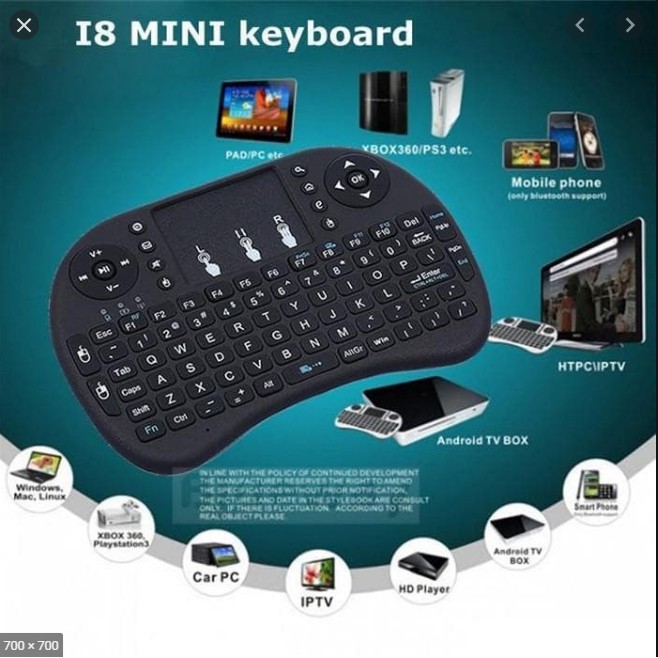 i8 Wireless Mini Keyboard TouchPad Mouse 2.4G Handheld PC Android TV hp Box LCD komputer apple stick