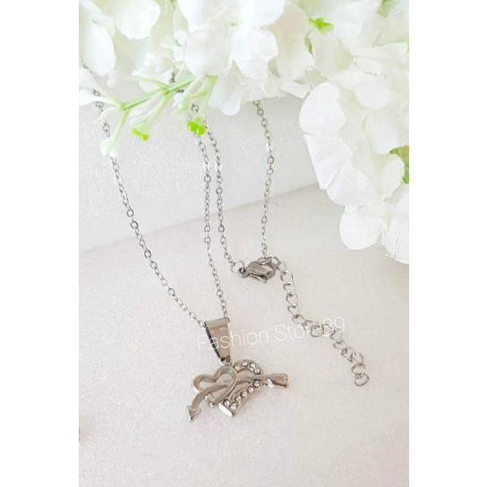 Kalung Love Panah Titanium gold silver Bestquality antikarat antialergi bestseller dewasa dan anak