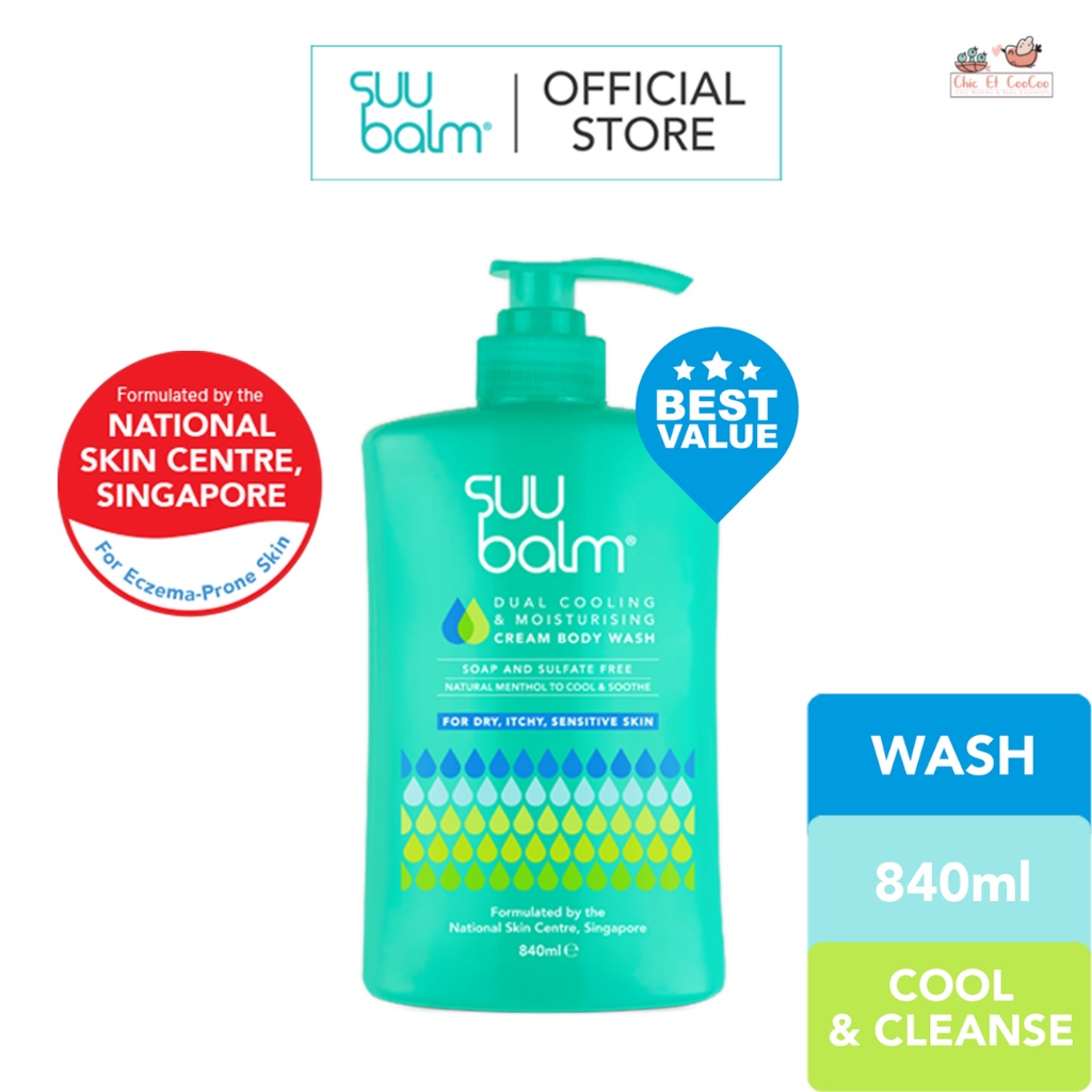 SuuBalm - Dual Cooling & Moisturising Cream Body Wash 840 ml
