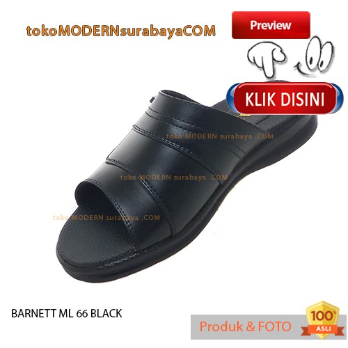 BARNETT ML 66 BLACK sandal pria casual slide