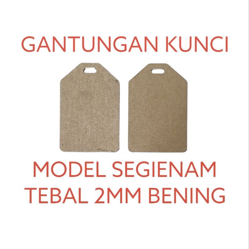 GANTUNGAN KUNCI SEGIENAM (4X6 CM)